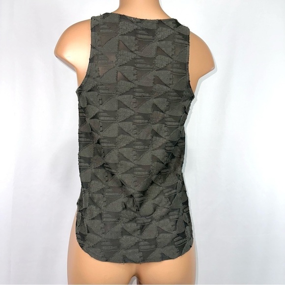 Susina Casual Fit Olive Green Semi Sheer Tank Top by Nordstrom Women’s Size XS - Picture 3 of 9